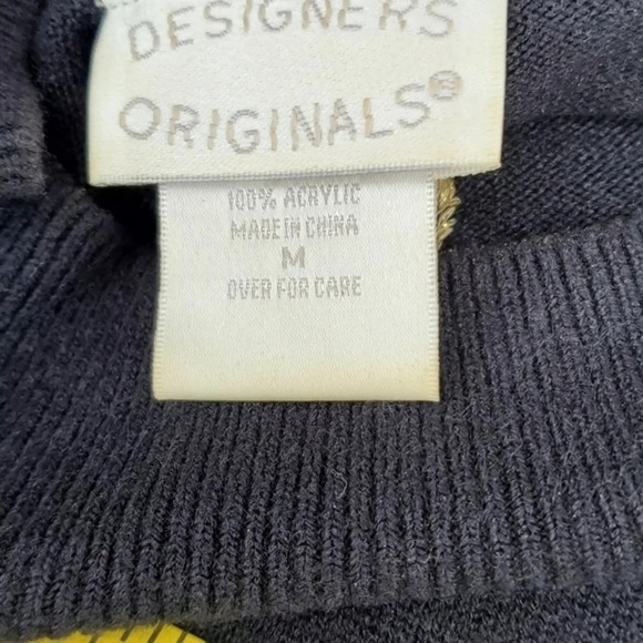 Vintage Gold Leaf embroidery Sweater Set M - Picture 6 of 10